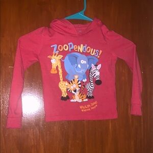 Zoopendous Wildlife Safari Oregon Kids Red Long Sleeve Shirt